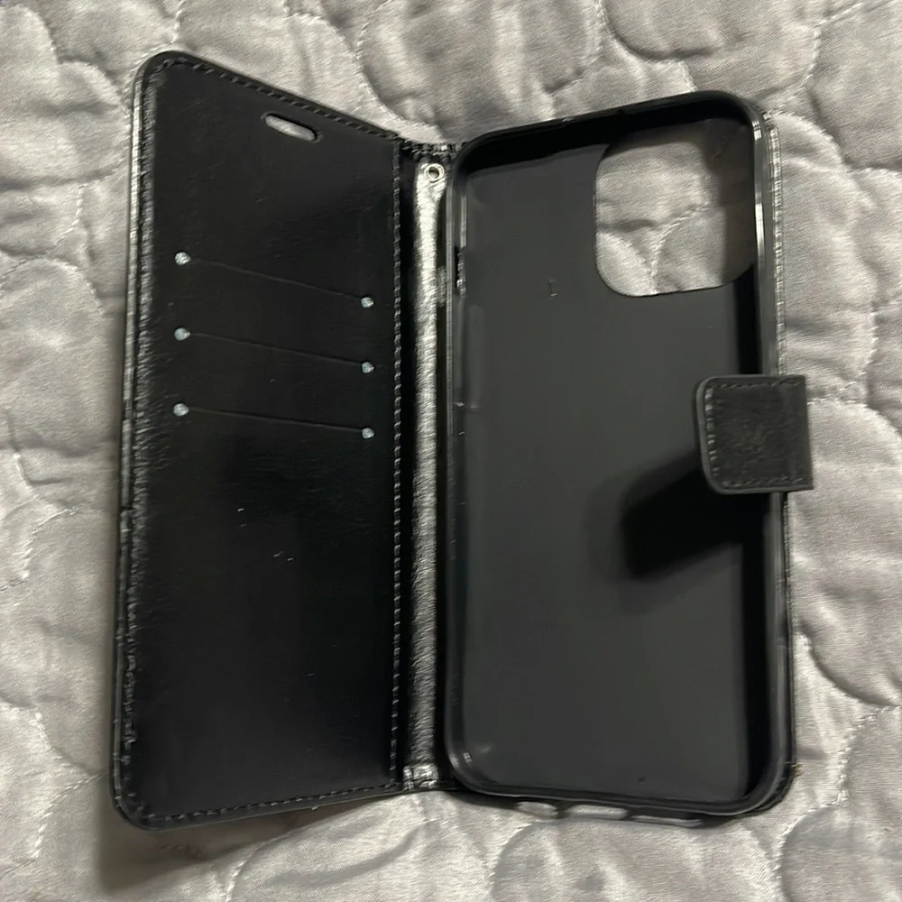 New black 13 pro max card case